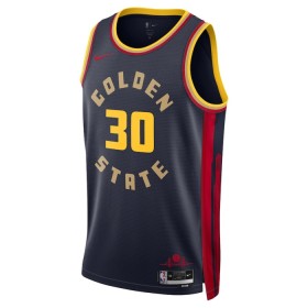 Camiseta Hombre NBA Golden State Warriors Stephen Curry 2024-25 Nike City Edition Navy Swingman